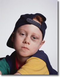 boy wearing hat