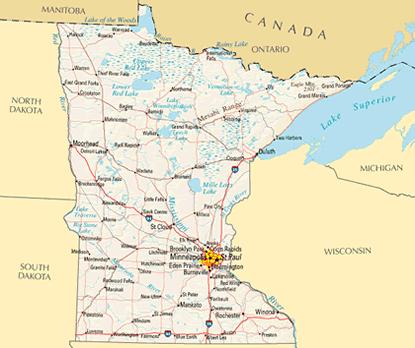 Download PDF map of Minnesota