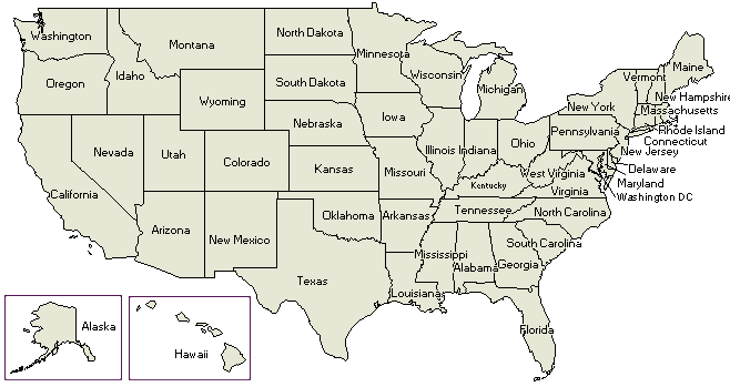 Map of USA