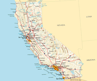 Download PDF map of California