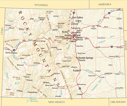 Download PDF map of Colorado