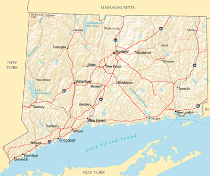 Download PDF map of Connecticut