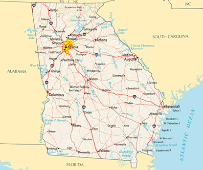 Download PDF map of Georgia