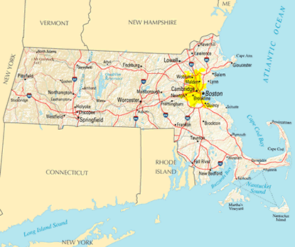 Download PDF map of Massachusetts