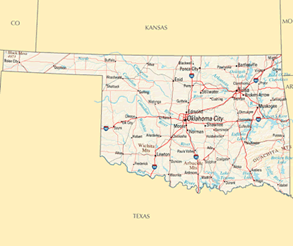 Download PDF map of Oklahoma