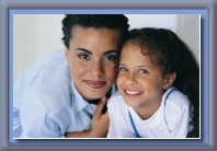 mother daughter, smiling